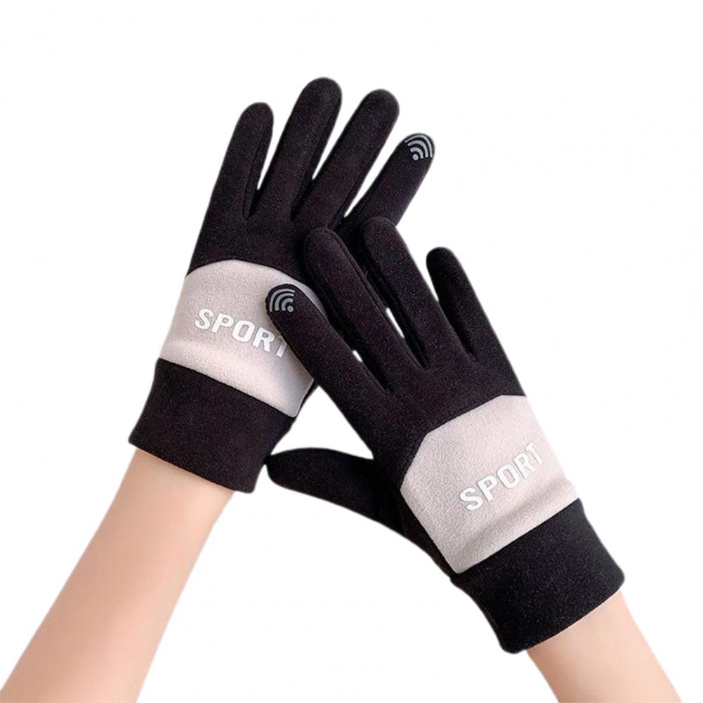 1 Pair Popular Cycling Gloves Sporty Sport Gloves Touch Screen Keep Warm Full Finger Ridding Ski Gloves