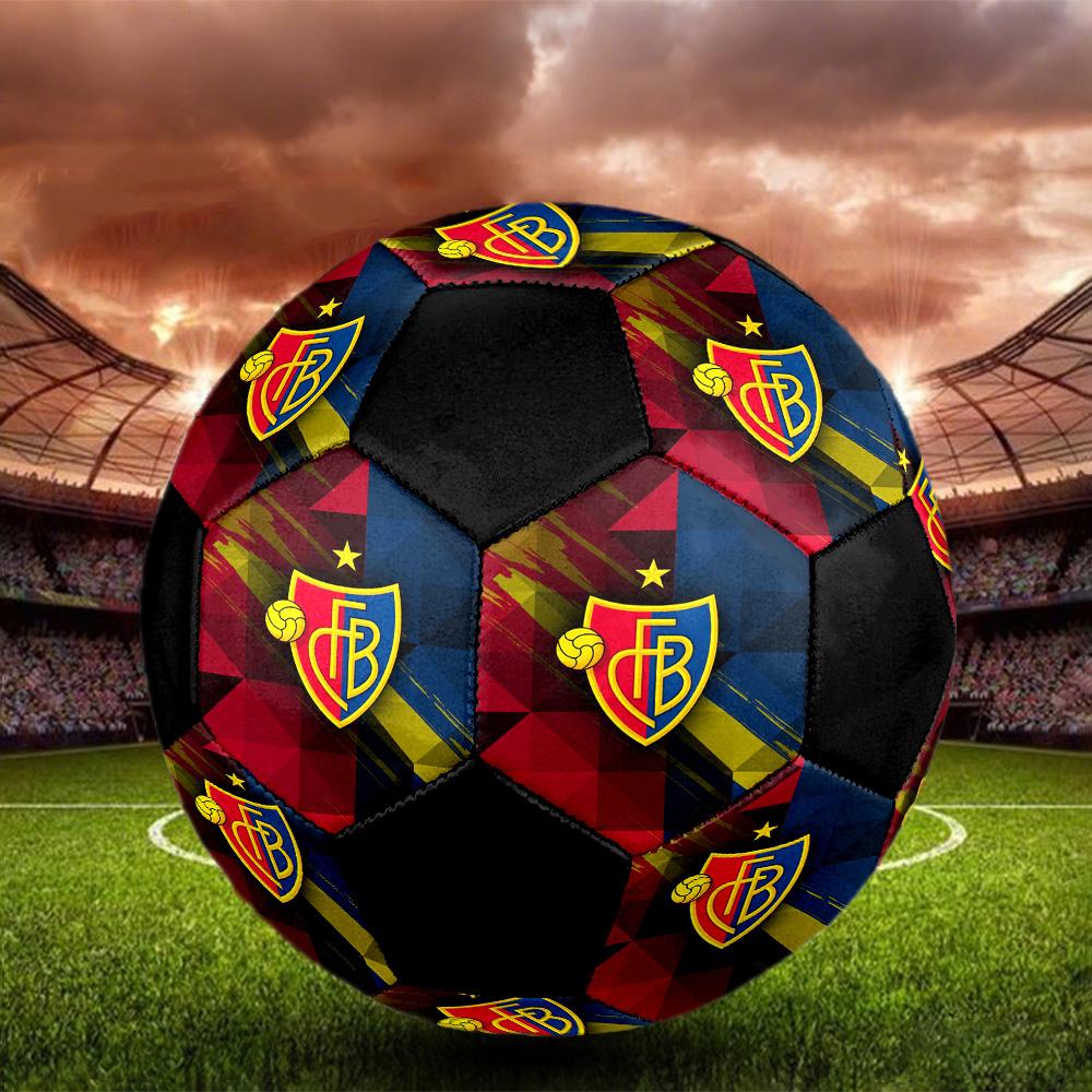 FC Basel 1893 Pallone da Calcetto Indoor Colorato Per Tutte le Età Taglia 5 Cucito a Macchina PVC Pronto per la Competizione Resistente Alto Rimbalzo
