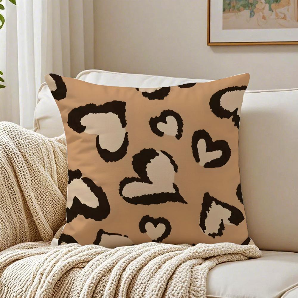 Classic fashion leopard print Cushion Cover Pillowcase Antidustmite living Room Sofa Decor Cushion Room