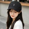 Fashion Hat 2011 Small Letter Embroidered Versatile Baseball Hat Casual Thin Breathable Face-Enhancing Couple Baseball Tongue Hat