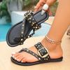 New Style Rivet Flat-bottomed Women's Shoes - Beach Sandals