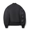Li Ning Puffer Jackets Men's Black Baseball Collar Moderate Pilot Puffer Jacket AJDV328-1