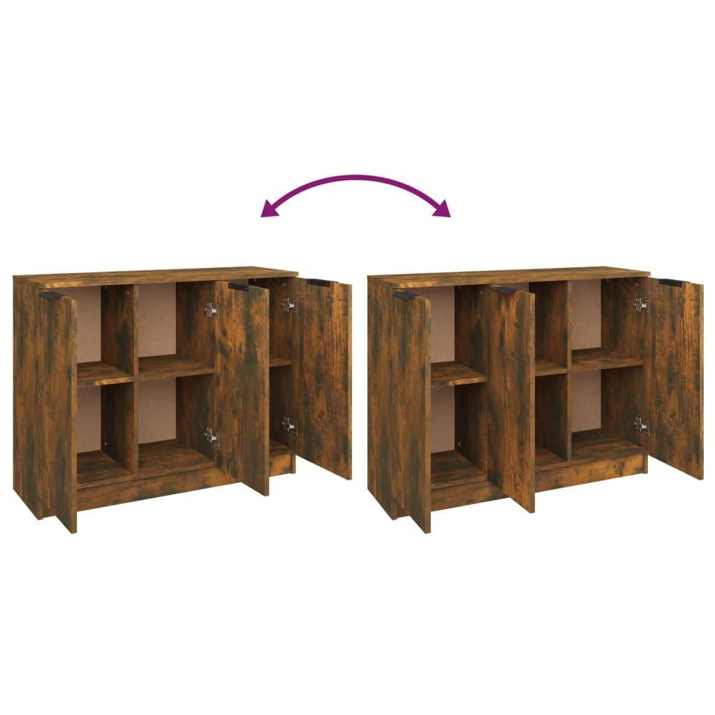 Sideboard Smoked Oak 90.5x30x70 Cm Engineered Wood