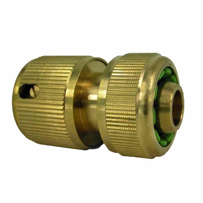 Brass Quick Connector 3/4" with Aquastop for Garden Hose