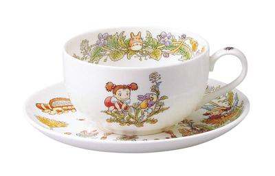 Noritake Milk Tea Cup Saucer 325cc My Neighbor Totoro Dandelion Edition Microwave Safe 1 Piece Bone China & T97285A/4660-2