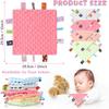 Baby Tag Security Blanket Baby Soothing Plush Blanket Sensory Soft Comforter Blanket Baby Anima