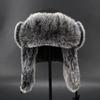 Adult Furry Trapper Hat with Earflaps Winter Warm Thicken Ear Flaps Hat Windproof Winter Hunting Coldproof Cycling Hat