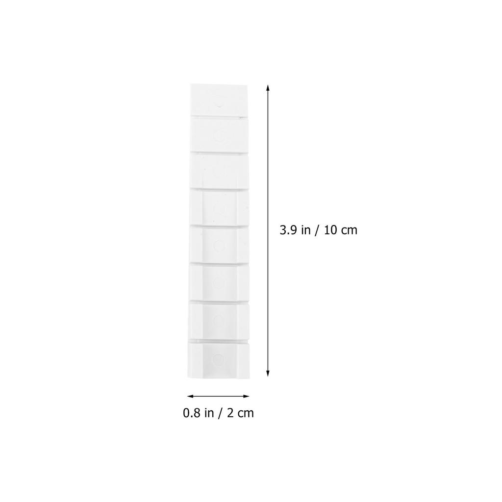 20Pcs Furniture Leveling Shims White Plastic Table Shims with Grooved Anti-Slip Base for Uneven Floors Cabinets Doors Windows