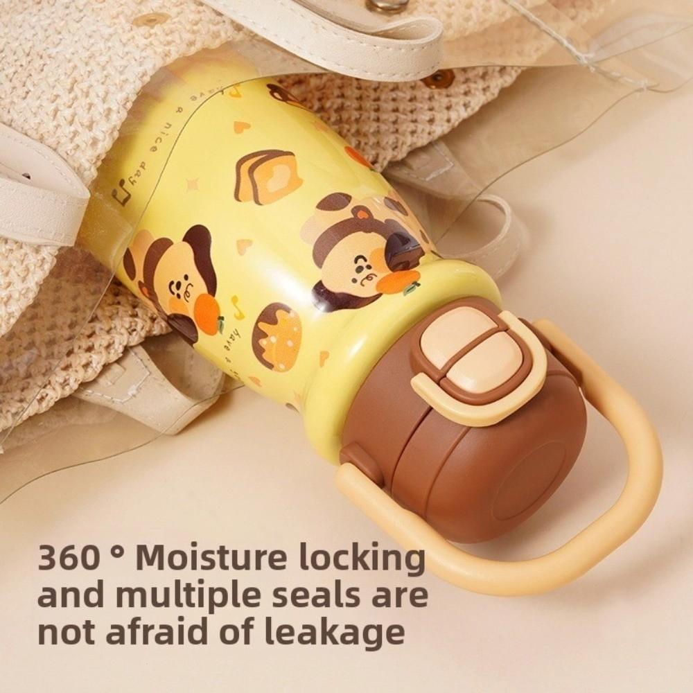Leak-Proof Insulated Cup Large Capacity Cartoon Straw Cup Creative Double Drink Cup  School