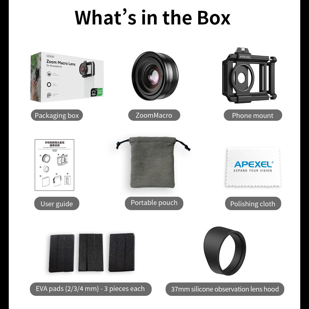 

Профессиональный новый внешний объектив для мобильного телефона Макро Зум Крупный план Увеличительное стекло На открытом воздухе Оптическая фотография Инструмент для кемпинга