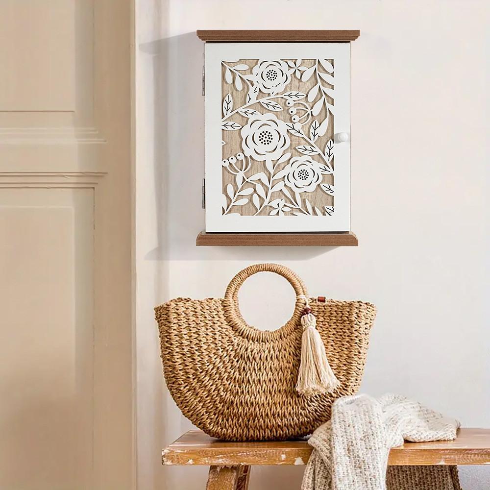 Organizzatore di Chiavi in Legno con Custodia Antipolvere per Decorazione di Casa e Auto