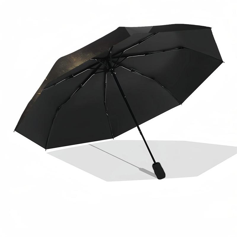 1pc Golden Serpent Gun Artwork Umbrella with Plastic Handle, Suitable for All Seasons Outdoor PT414
