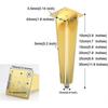 Furniture Legs, 4 Pack Cabinet Feet, Adjustable Tapered Furniture Table Legs, Armchair Sofa Replacement Legs (Gold, 15cm)