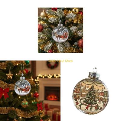Traditional Christmas Decoration Unbreakable Ornament Multiple Color Easy Setups D57B