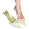 Fashion New Fashion Satin Pointed Toe High Heeled Sandals Women Sexy Thin Heels Slingback Shoes Bow Elegant Party Dress Shoes Women Pump
