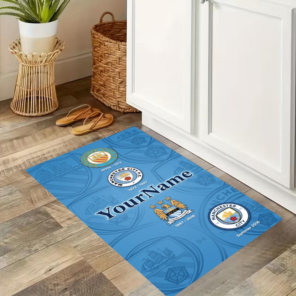 Manchester City Customize Your Name Kitchen Rug Runner Rug Laundry Mat Hallway Entryway The Best Gift Choice