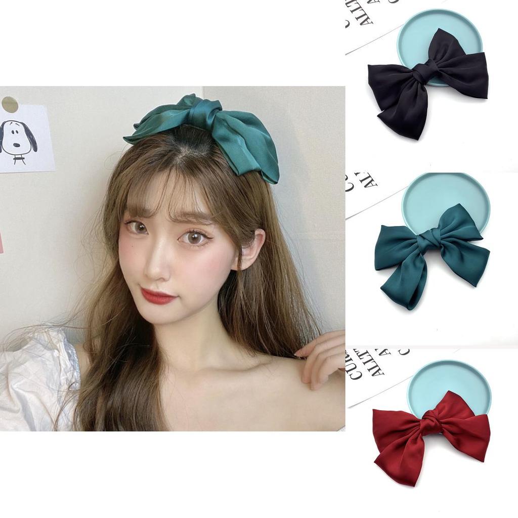 Elegant Satin Ribbon Hairpins With Big Bow For Women And Girls Accessories