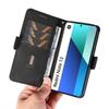 For Xiaomi Redmi Note 13 4G Leather Case Wallet Phone Cover Rhombus Pattern