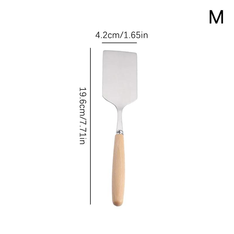 

Нержавеющая сталь квадратная лопатка для приготовления стейков деревянная ручка лопатка для пиццы скребок для блинов говядины принадлежности для барбекю для кухни
