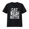 Womens Cat Lives Matter T Shirt Lover Black Large Vintage Washed Stylish Soft Slightly Casual Streetwear Stretched