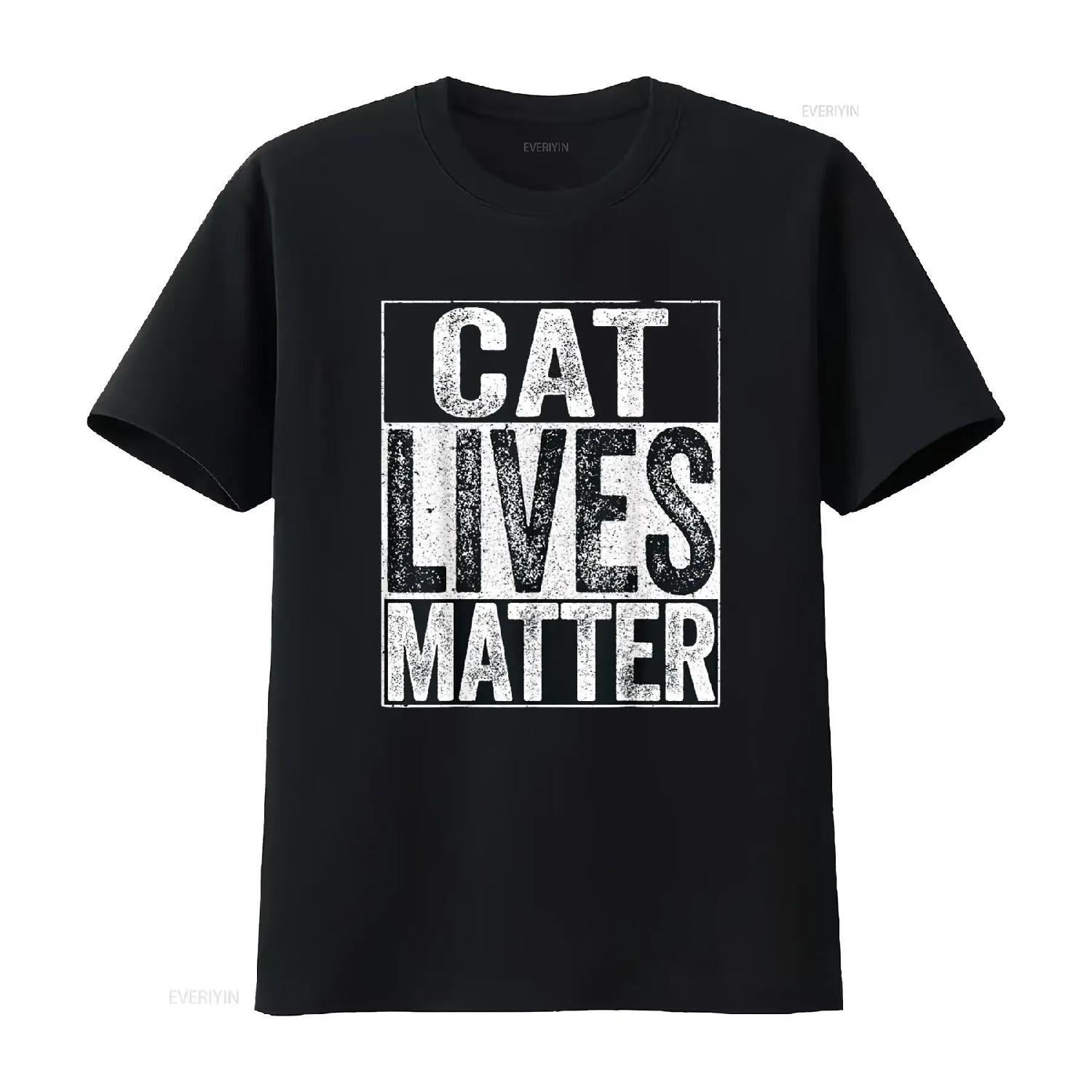 

Womens Cat Lives Matter T Shirt Lover Black Large vintage Washed Stylish Soft Slightly Casual streetwear Stretched S чёрный