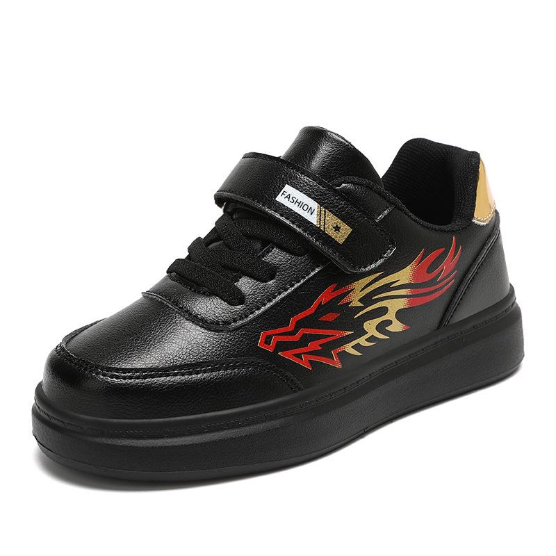 

Boys White Soft Sole Sports Shoes - Autumn 2025 New Style for Middle and Big Kids Size 36, 23.0cm