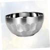 MUCKLILY 2-Piece 304 Stainless Steel Bowl, Double Insulated Bowl, Steel Insulated Bowl, Double-Layer Soup Bowl, Steel Serving Bowl, Vacuum Noodle Bowl