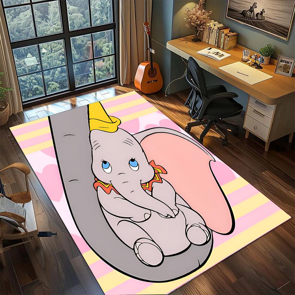 Dumbo Soars Rug Carpet Large Area Rug Non Slip Washable Floor Mat Gamer Room Bedroom Home Decor 60x90cm