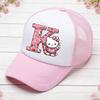 Hello Kitty Baseball Cap for Kids Adult Cartoon Letter Mesh Cap Kawaii Peaked Hat Pink Summer Cap Girls Woman Accessories Gift