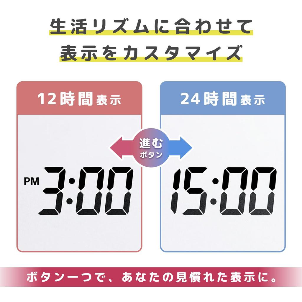 MAG Alarm Clock, Small Digital Desk Clock with Thermometer, Calendar, Electronic Sound, Alarm, Snooze, Light, White Brim T-779A WH-Z (Noah Precision)
