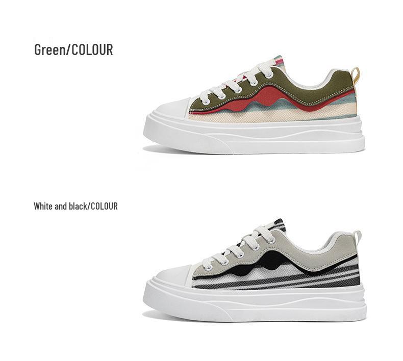 Pánské letní plátěné boty s prodyšnou síťovinou 2025: Ležérní, všestranné tenisky v korejském stylu