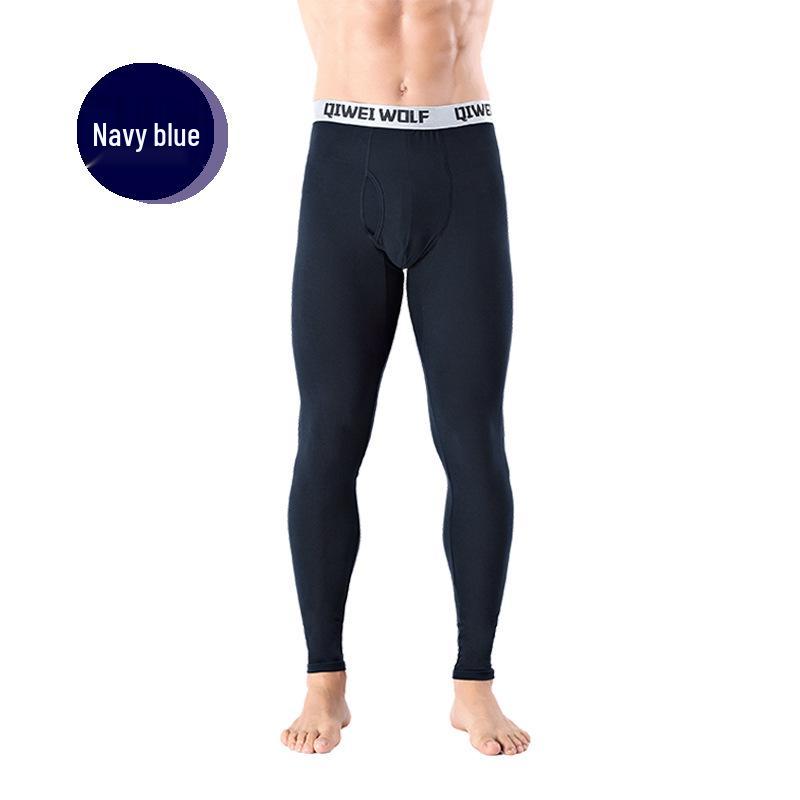 

Чоловічі теплі модальні кальсони слім фіт з манжетами - Вітрозахисний, холодостійкий базовий шар із середньою посадкою XXL темно-синього кольору
