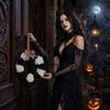 30cm Halloween Rose Bowknot Decorative Wreath for Decor