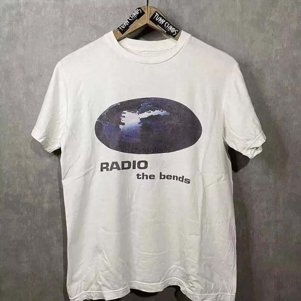 

2025 Summer New Band The Bends Cotton White Unisex Printed T-shirt Reprint Unisex Men s Women Summer Casual Crew Neck Cotton Tee S