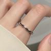Simple Niche Design Sense Stacked Solid Love Ring Women'S Fashion Personality Index Finger Ring Adjustable Ring