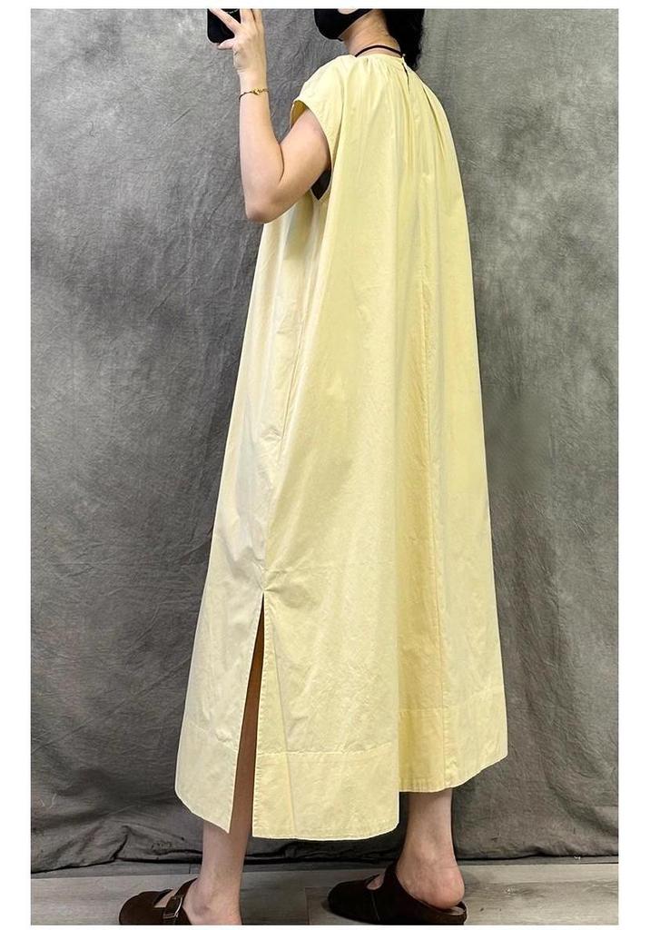Elegante Vestido de Verano Retro Francés - Tallas Grandes, Corte Holgado, Favorecedor y Elegante