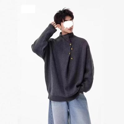 Herren Retro Oversized Strickpullover - Weich, Trendy und Lässiger Stil für Herbst/Winter