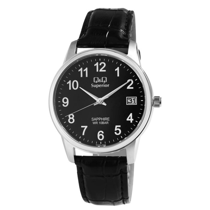 Watch - Q&;Q - Q&Q Superior - Black Dial - Sapphire Crystal - Water Resistance 10 Bar