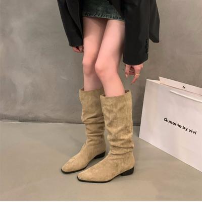 Winter High Quality Women's Boots Pointed Toe Solid Color Comfortable and Versatile Thick Heel Women's High Fashion Boots