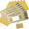 Scratch Off Ticket Golden Ticket Scratch-Off Card Raffle Gift Surprise Scratch-Off Card With Envelope Party Favor Cinema Voucher