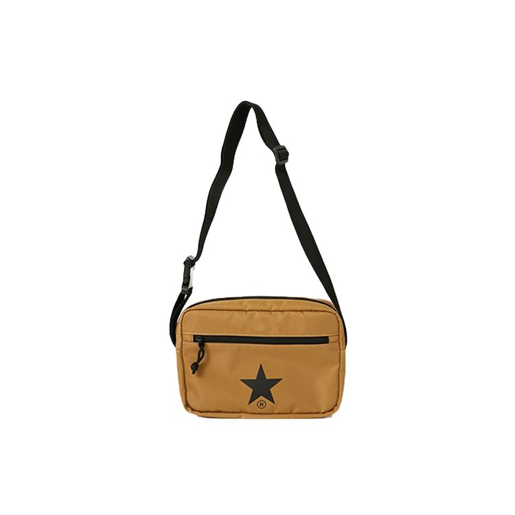 Converse Sternen-Logo-Print Nylon-Umhängetasche Unisex-Umhängetasche Schwarz Khaki Grün A2804PBG276