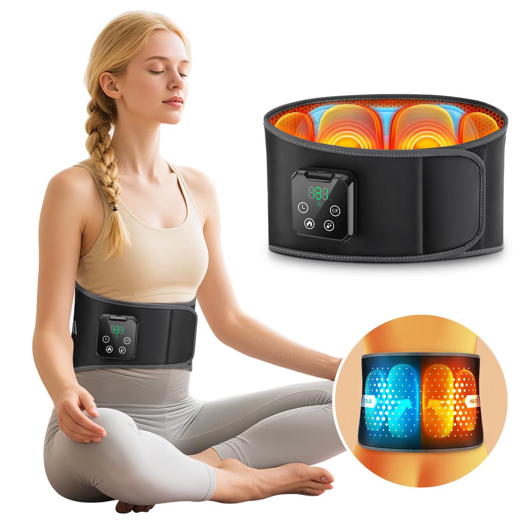 Smart Cold Hot Compress Waist Massage Belt Wiress Air Pressure  Heating Massager Lumbar Airbag Support Back Decompression Care