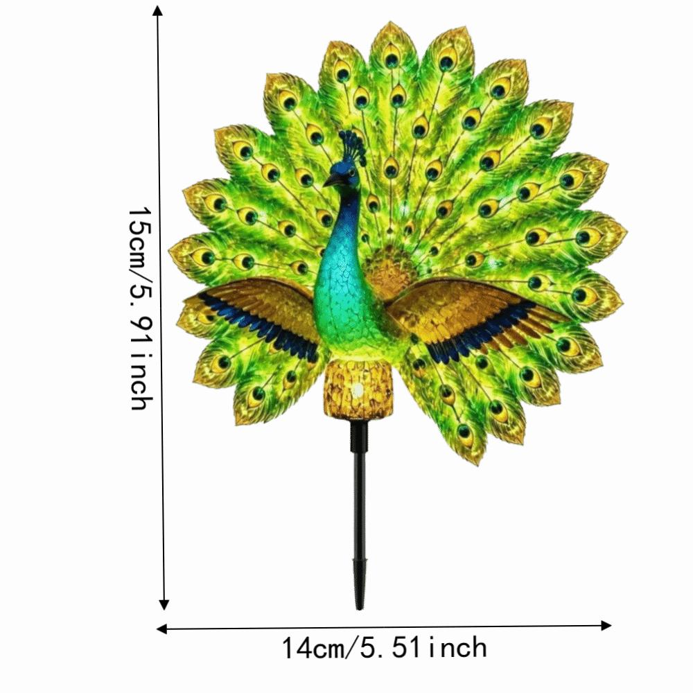 Waterproof Solar Garden Lights Energy Saving Outdoor Statue Peacock Solar Stake Light Auto Activation Decorative Stake