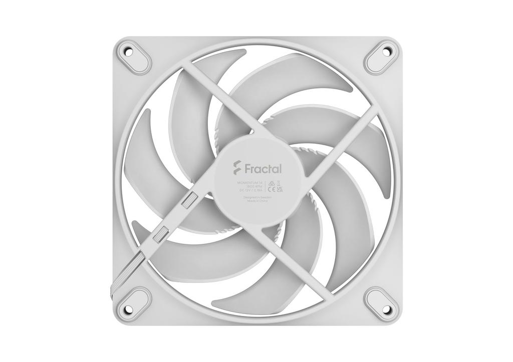 Fractal Design Momentum 14 White 140mm PC Case Fan FN2094 FD-F-MO1-1402