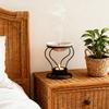 Decorative Wax Melt Burner Fragrance Warmer with Ceramic Plate Tea Light Candle