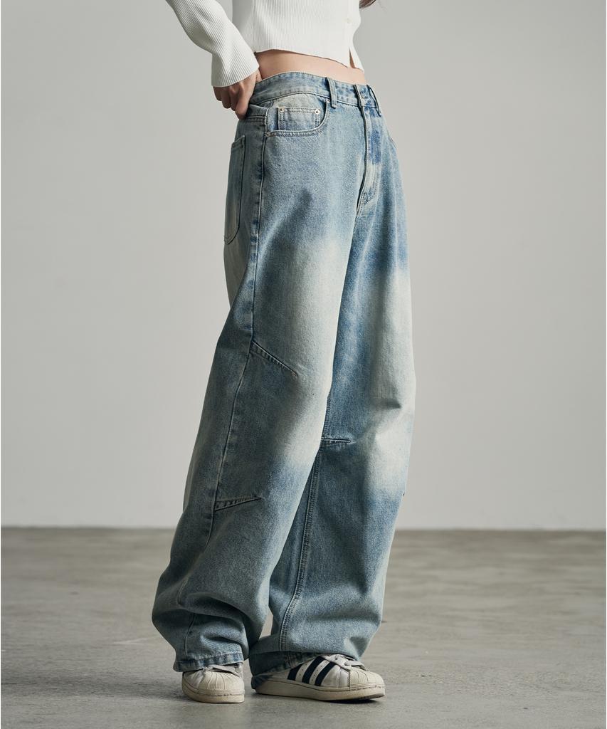 Awodeijeu Assemble Wide Balloon Denim Pants [Light Blue]