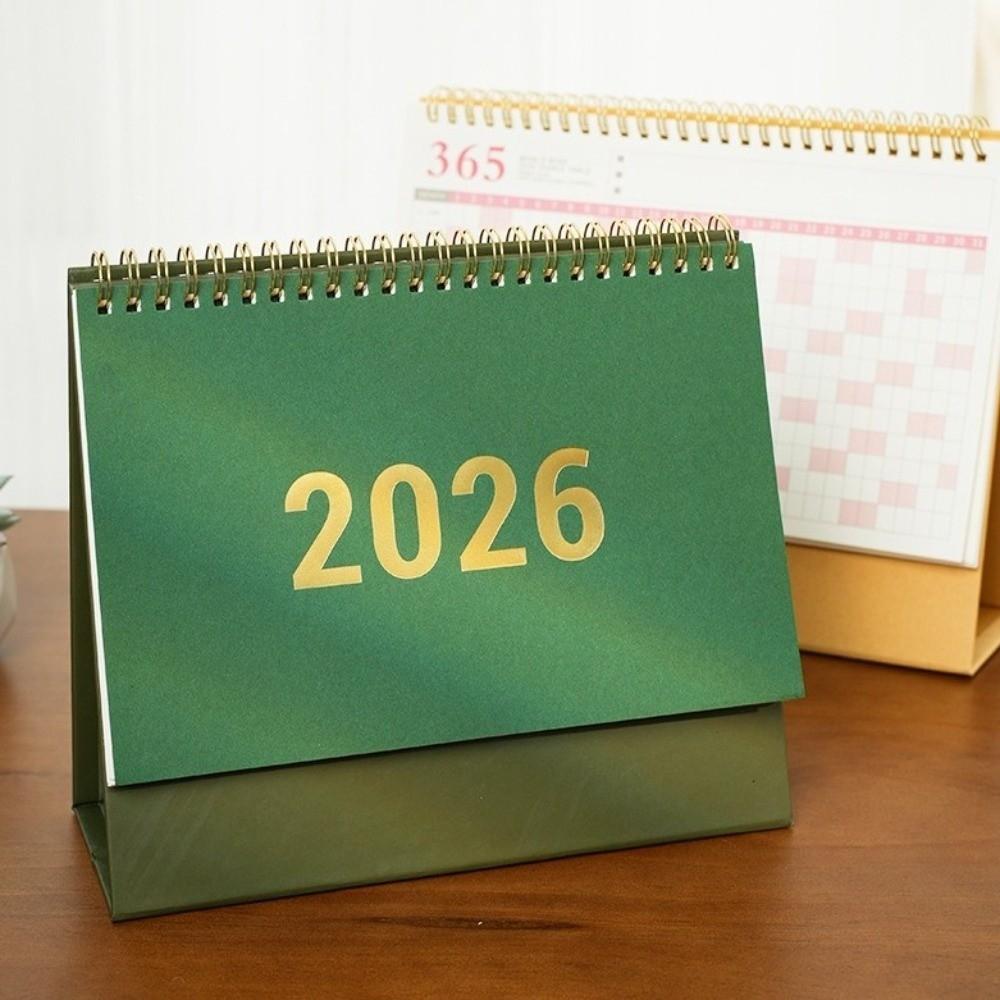 Stable Base 2026 Desktop Calendar Writable Memo Standing Flip Calendar  Time Management