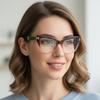Cat Eye Prescription Reading Glasses Women Fashion Anti Blue Light Glasses Frame Clear Lens Farsightedness Eyewear 0 To +6.0