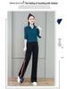 Cross-Border Women's Plus Size Long-Sleeve Polo T-Shirt – Spring, Autumn, and Winter Fashion for Middle-Aged.
