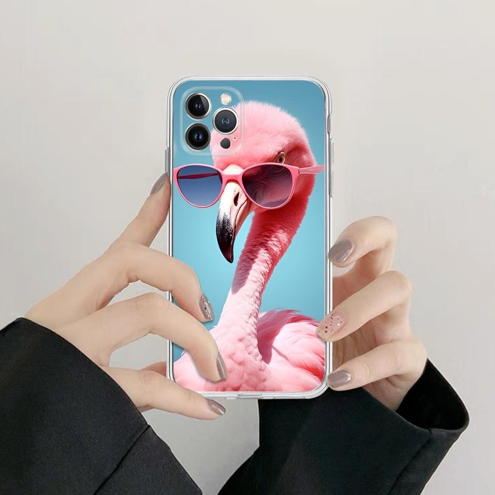 

Fashion Flamingos Phone Case Silicone Soft For Iphone 16 15 14 13 12 11 Pro Mini XS MAX Plus X Cover iPhone 13 mini